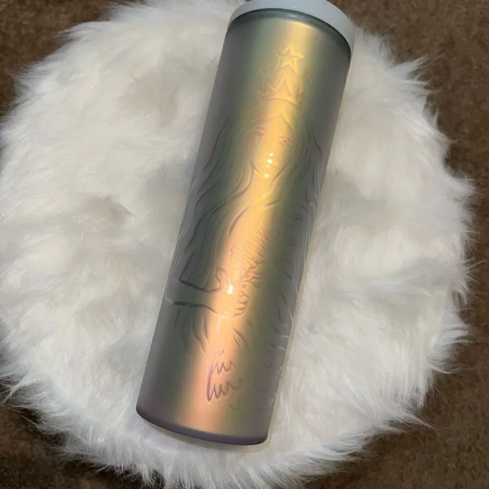 Starbucks 2021 50th Anniversary Frosted Siren Mermaid 16 Oz. Tumbler holographic